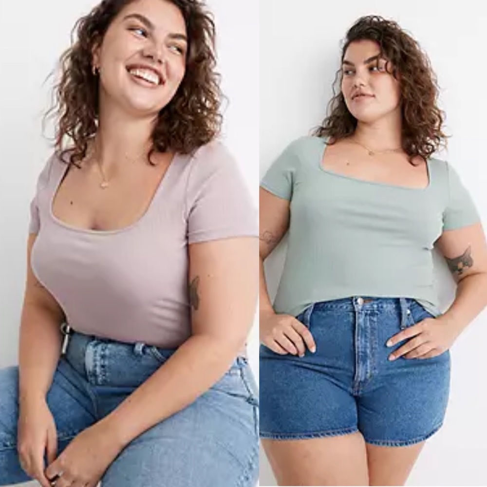 NWT Madewell Square Neck Tee Bundle